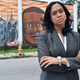 Baltimore City State’s Attorney Marilyn J. Mosby walking through the city’s Sandtown-Winchester neighborhood, where Freddie Gray was arrested, on Aug. 24, 2016 (Larry French/Getty Images)